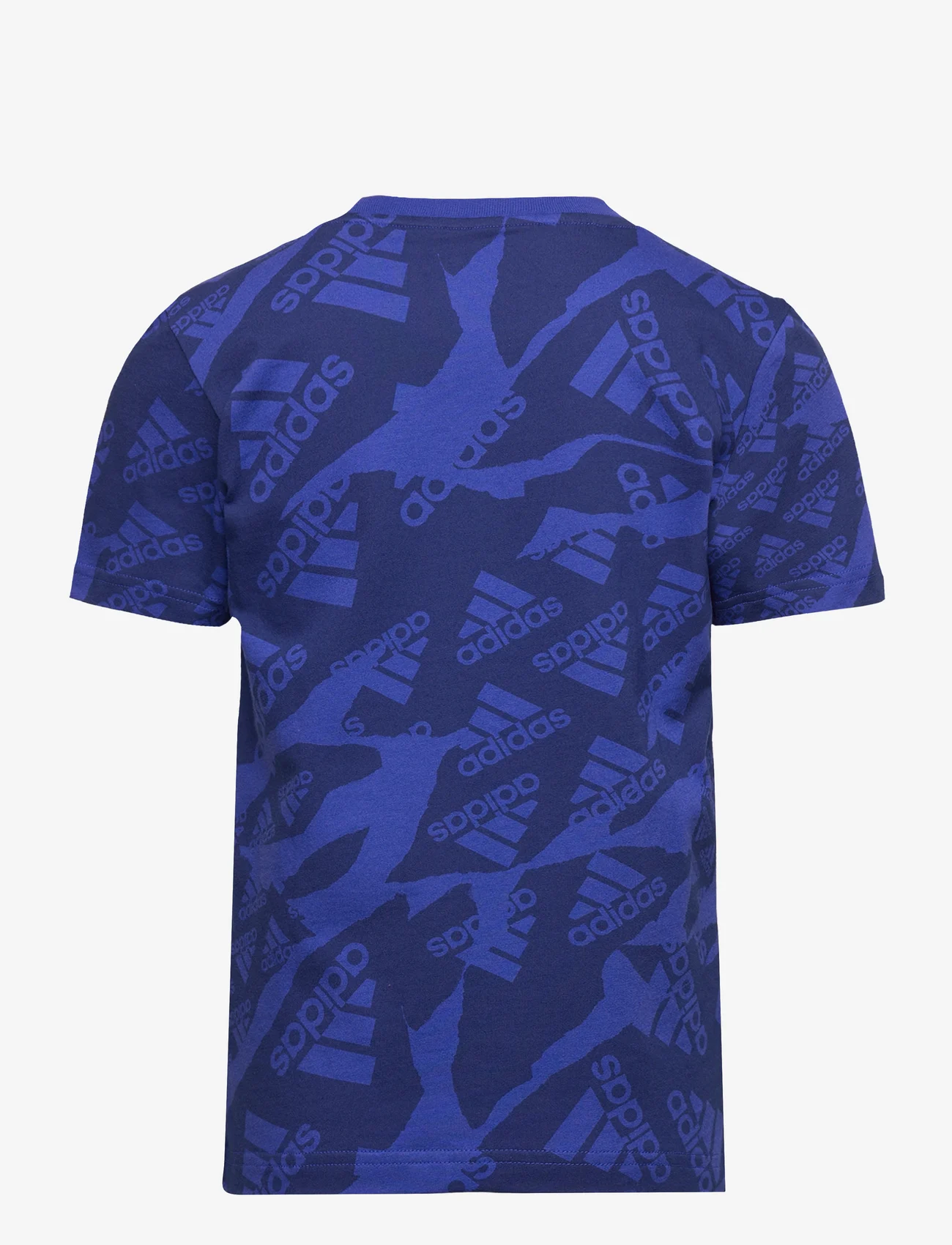 adidas Performance - J CAMLOG T - short-sleeved t-shirts - selubl/dkblue - 1