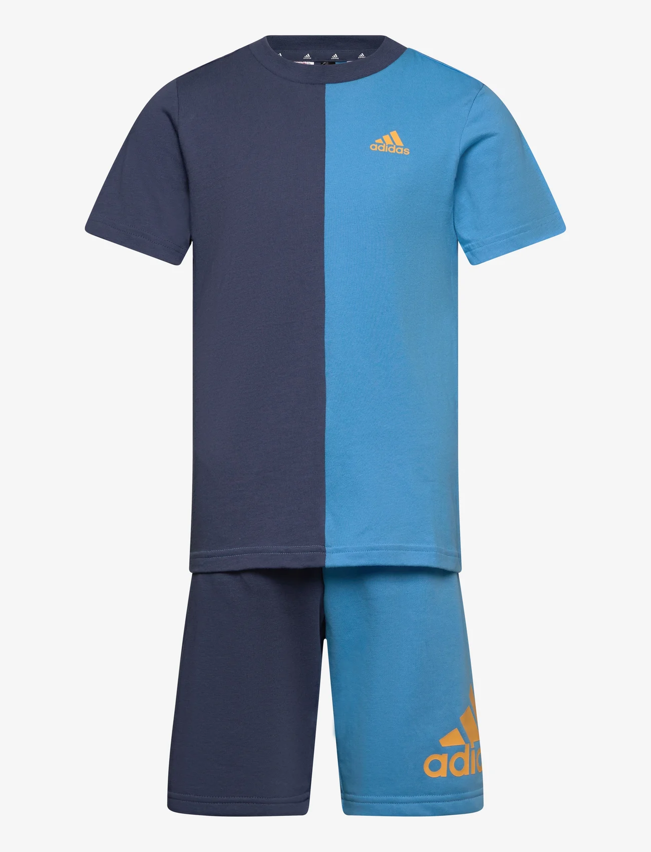 adidas Performance - Essentials Colorblock Tee Set Kids - sett med kortermede t-skjorter - prloin/seblbu/semspa - 0