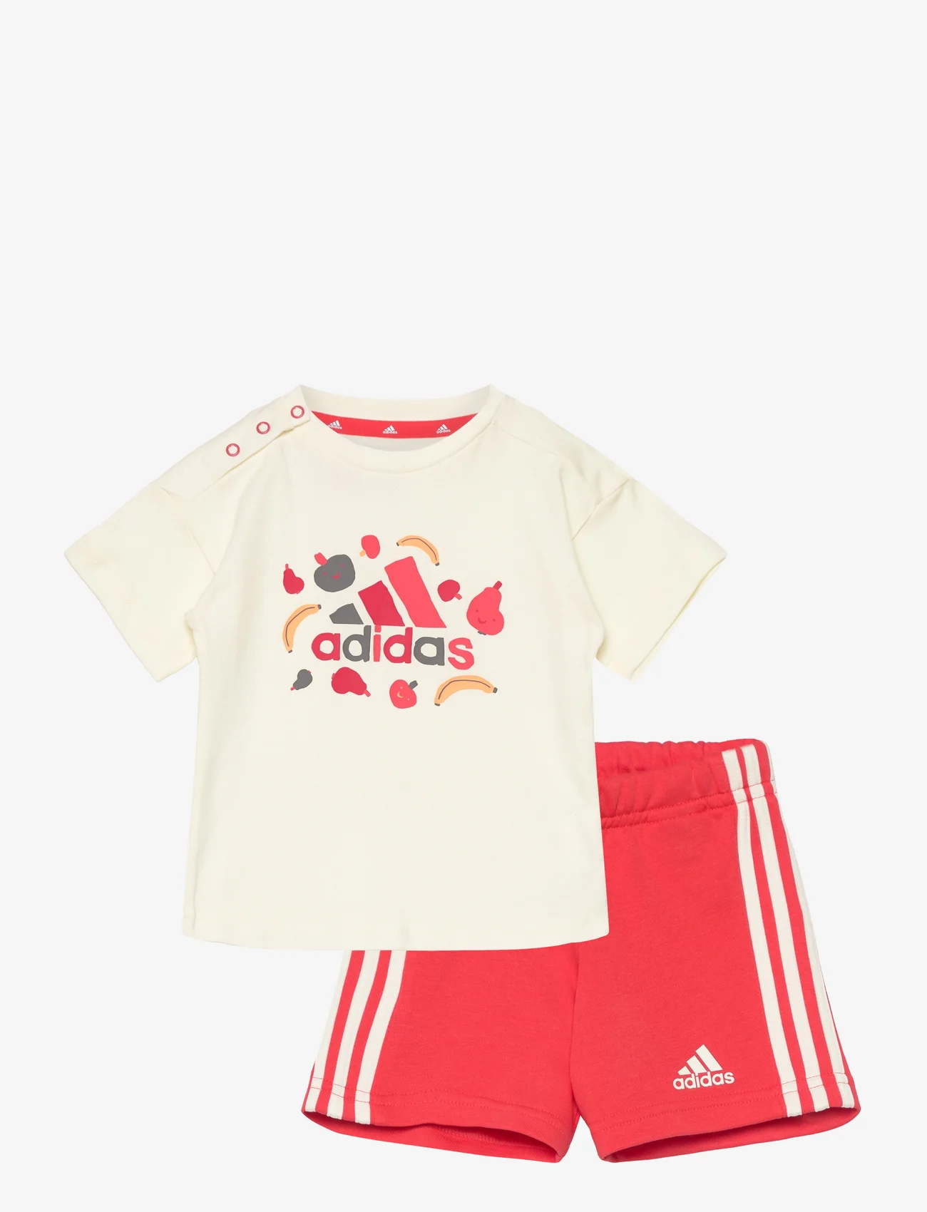 adidas Performance - Essentials Allover Print Tee Set Kids - lowest prices - ivory/brired - 0