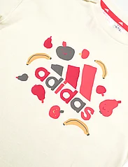 adidas Performance - Essentials Allover Print Tee Set Kids - lowest prices - ivory/brired - 5