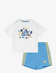 adidas Performance - Essentials Allover Print Tee Set Kids - sets with short-sleeved t-shirt - white/seblbu - 0