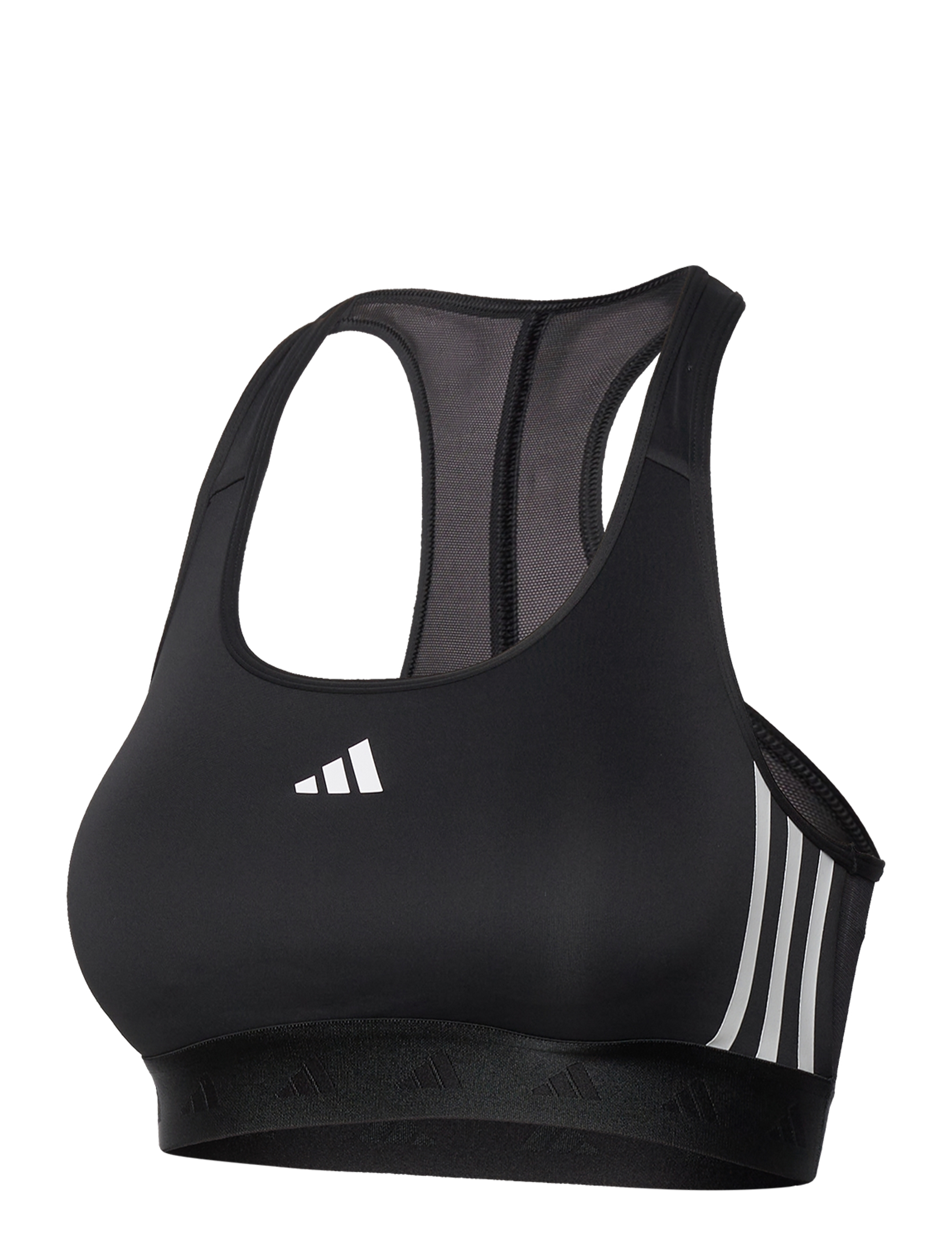adidas Performance - PWR MS HYGLM - sporta krūšturi (vidējs atbalsts) - black/white - 3