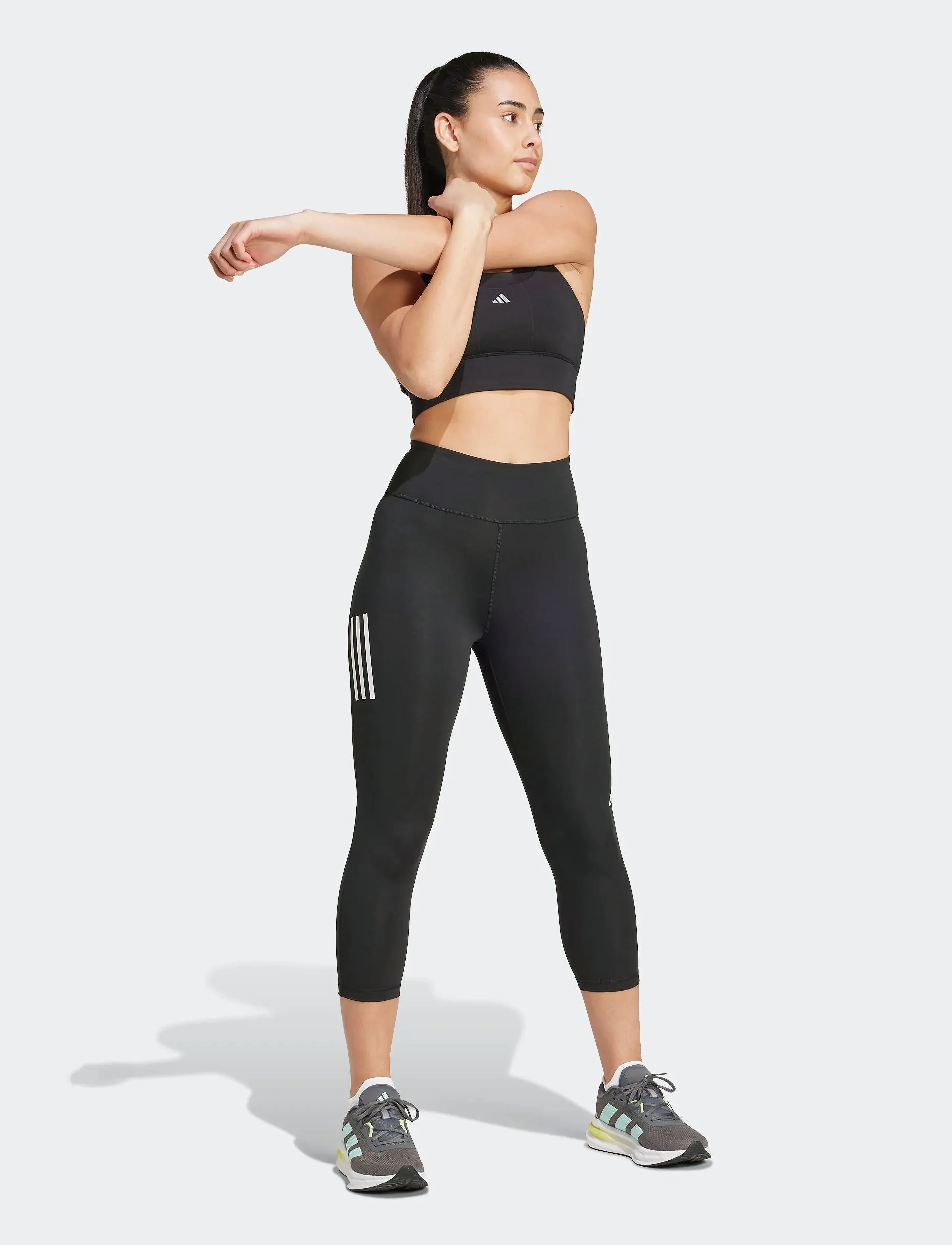 adidas Performance Otr 3/4 L, Kvinder, Højtaljede 3/4 Løbe Leggings, Sort, Str: XXS