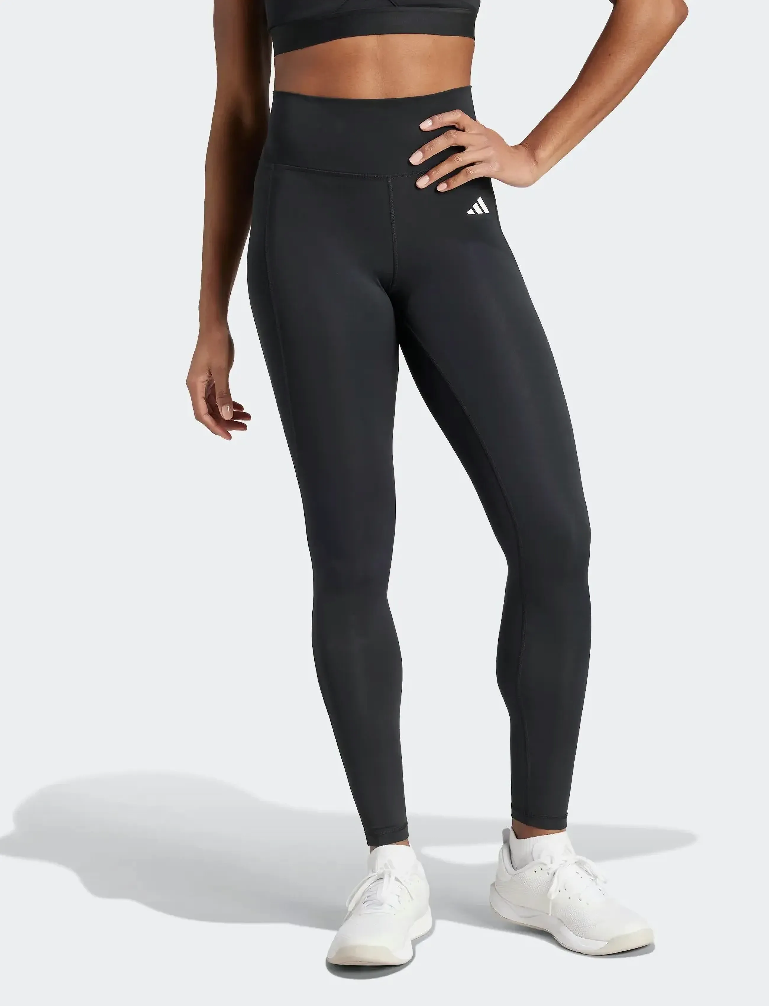 adidas Performance Opt Ess Sip 1/1, L, Sport Tights, Schwarz - Training Frauen