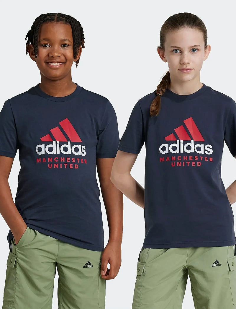 adidas Performance - MUFC KIDS TEE - short-sleeved t-shirts - ntgrey - 3
