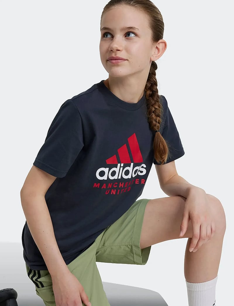 adidas Performance - MUFC KIDS TEE - short-sleeved t-shirts - ntgrey - 5