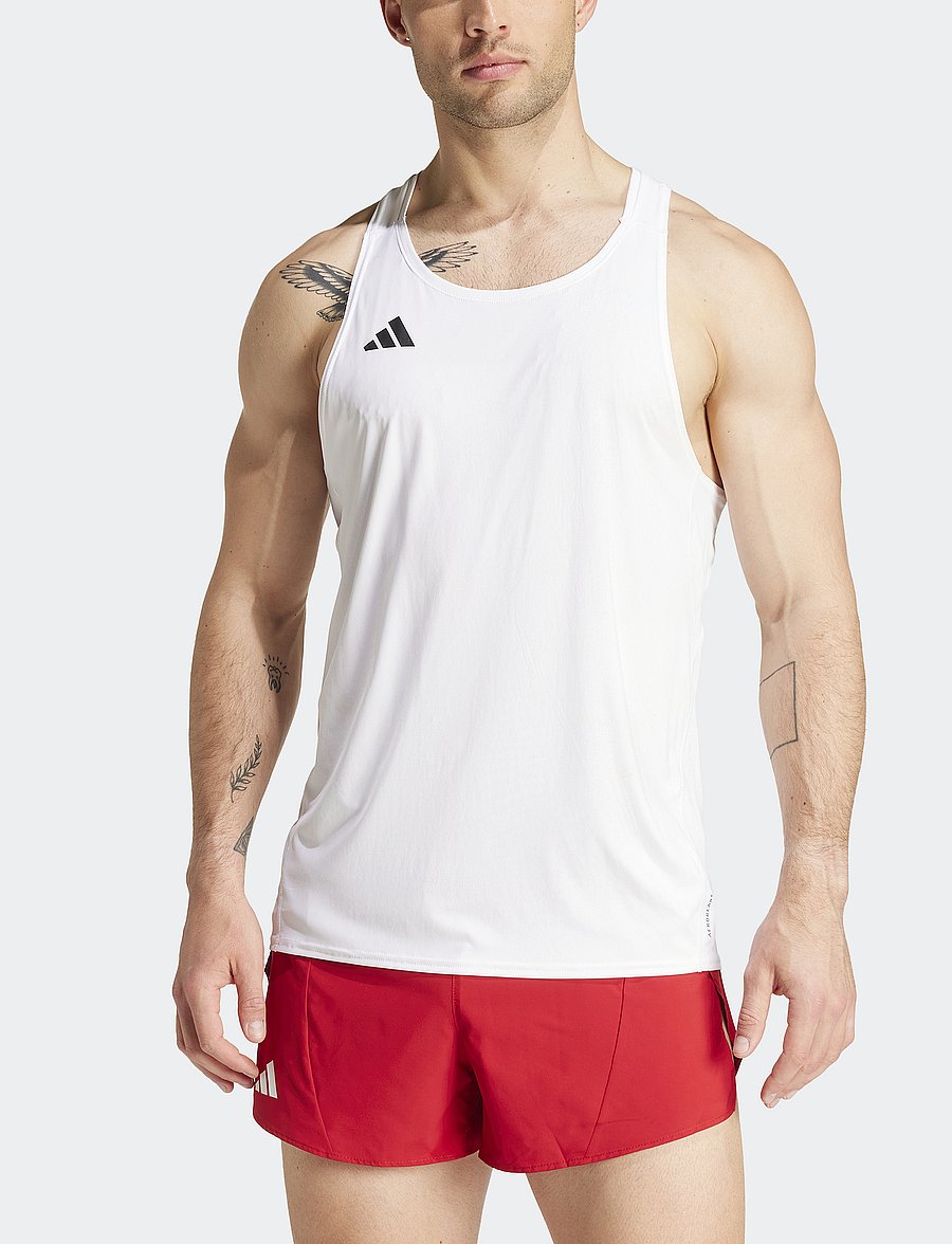 adidas Performance - ADIZERO E SNGLT - t-shirts - white - 0