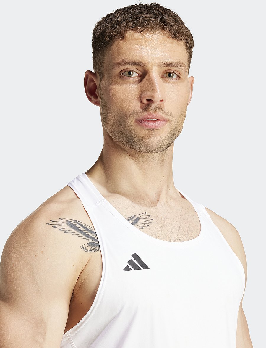 adidas Performance - ADIZERO E SNGLT - t-shirts - white - 3