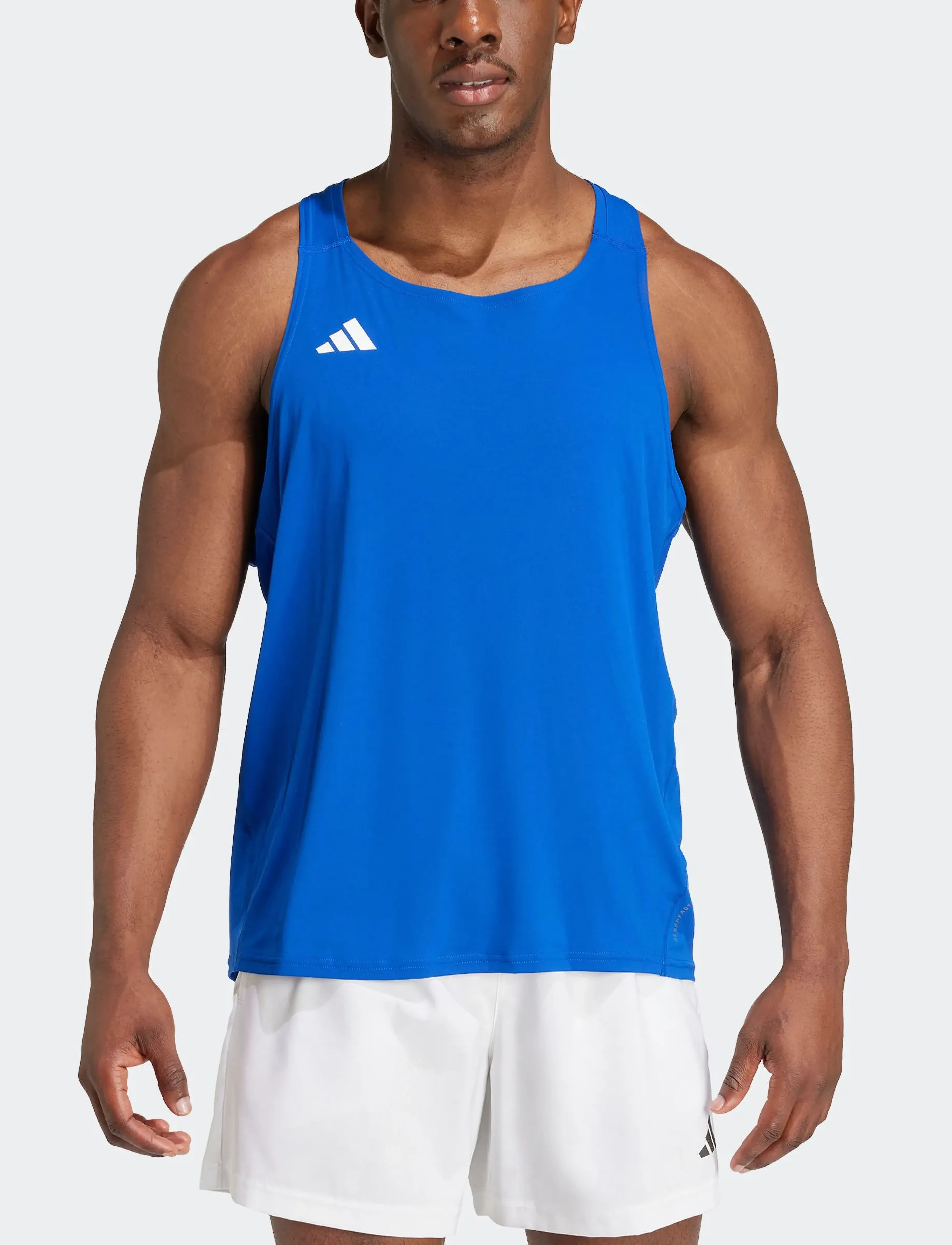 adidas Performance Adizero E Snglt, Herren, Lauf Singlet, Blau, Gr.XL