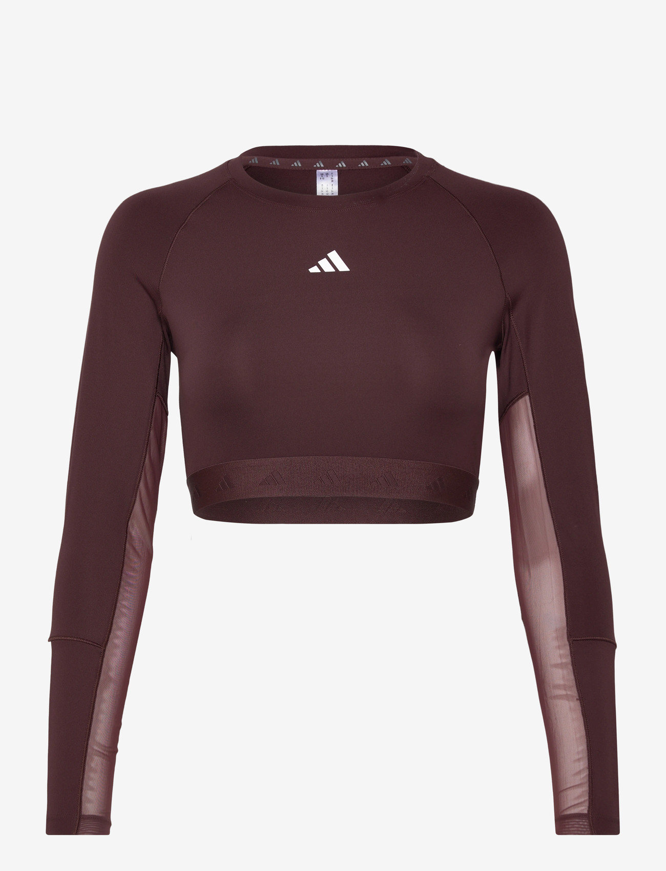 adidas Performance - HYGLM CRO LS - crop tops - shabrn/white - 0