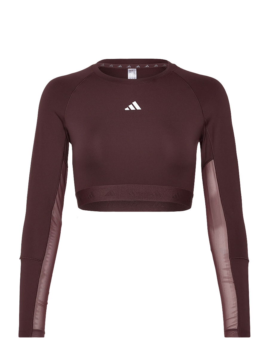 adidas Performance - HYGLM CRO LS - crop-tops - shabrn/white - 1