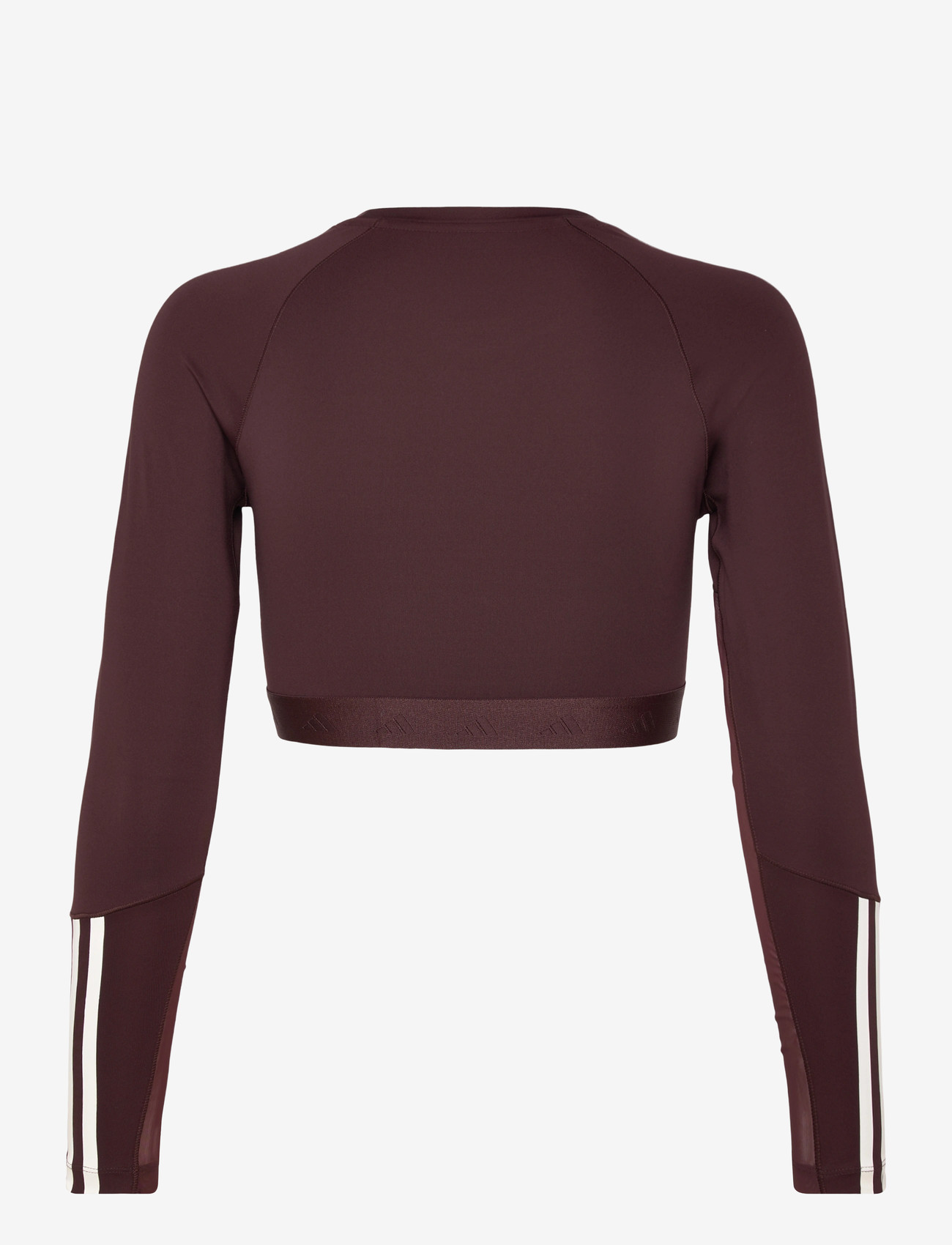 adidas Performance - HYGLM CRO LS - crop tops - shabrn/white - 1