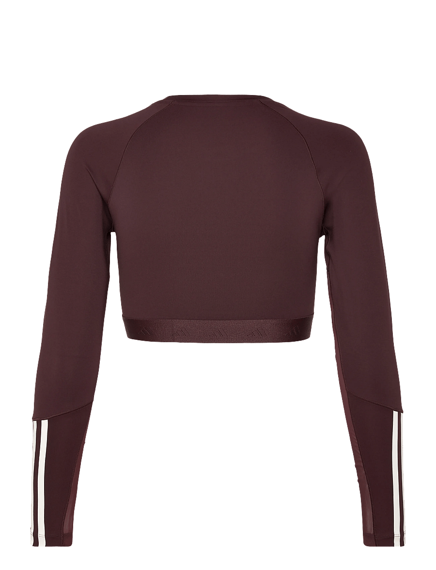adidas Performance - HYGLM CRO LS - crop-tops - shabrn/white - 2