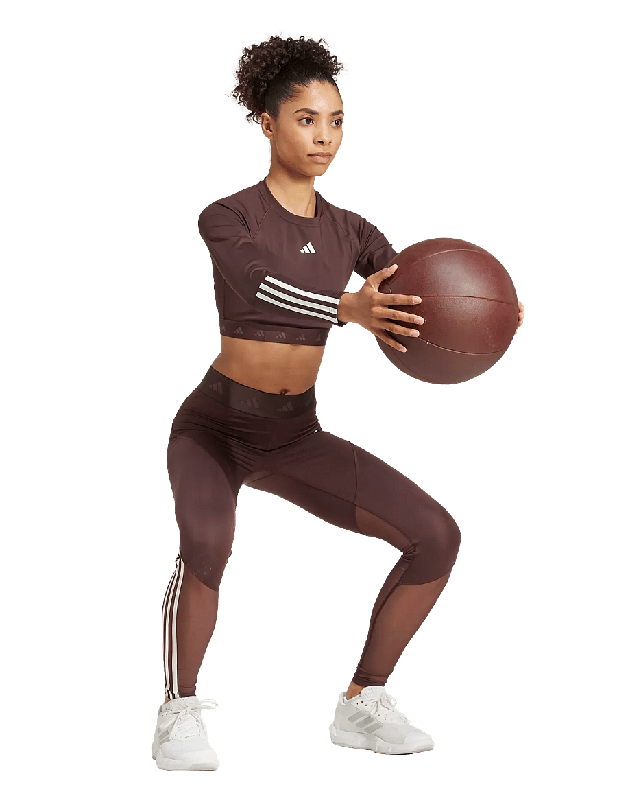 adidas Performance - HYGLM CRO LS - crop-tops - shabrn/white - 5