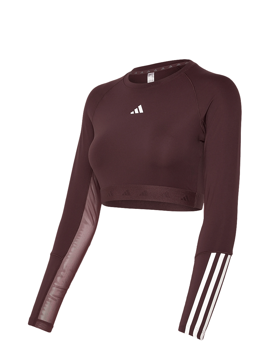 adidas Performance - HYGLM CRO LS - crop-tops - shabrn/white - 3