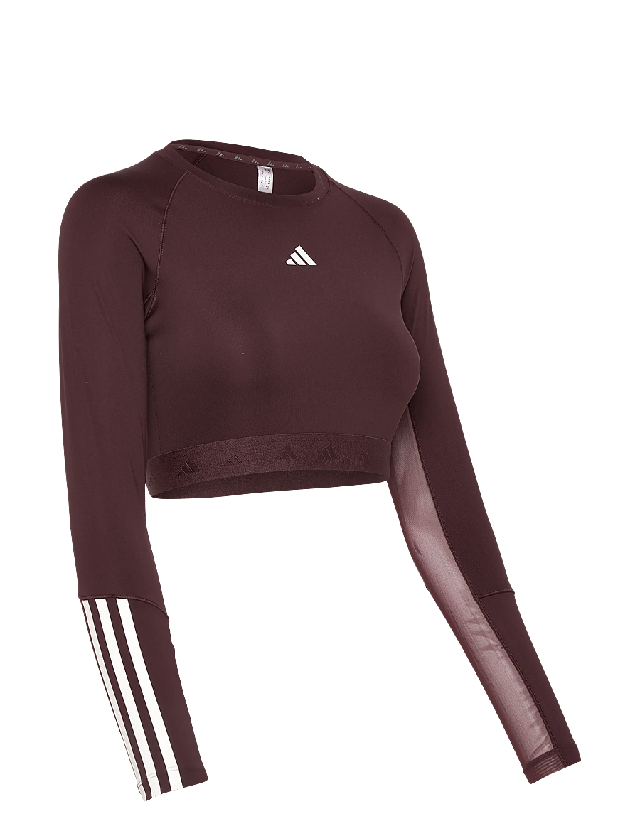 adidas Performance - HYGLM CRO LS - crop-tops - shabrn/white - 4