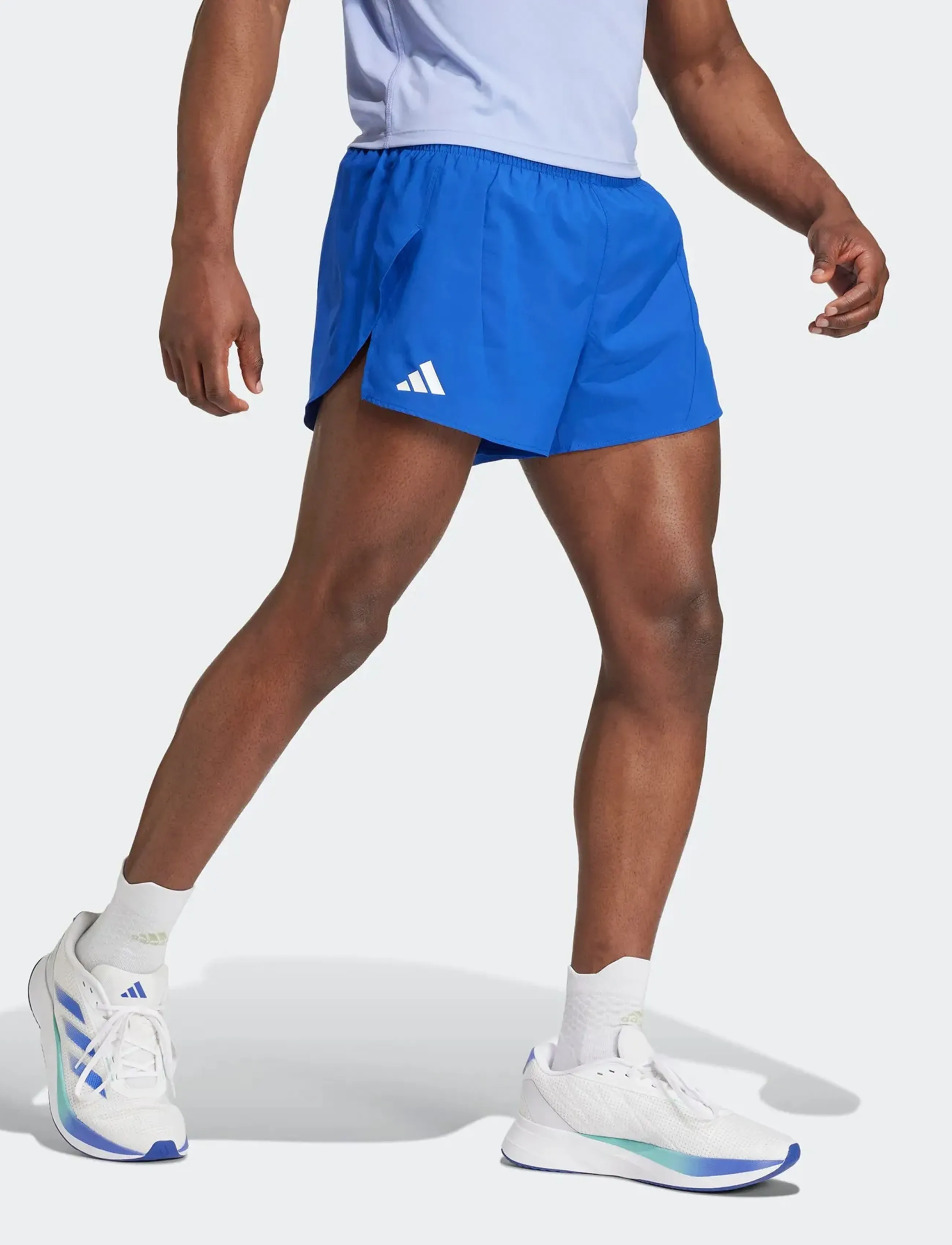 adidas Performance Adizero E Split, L, Sport Shorts, Blau - Training Männerswear