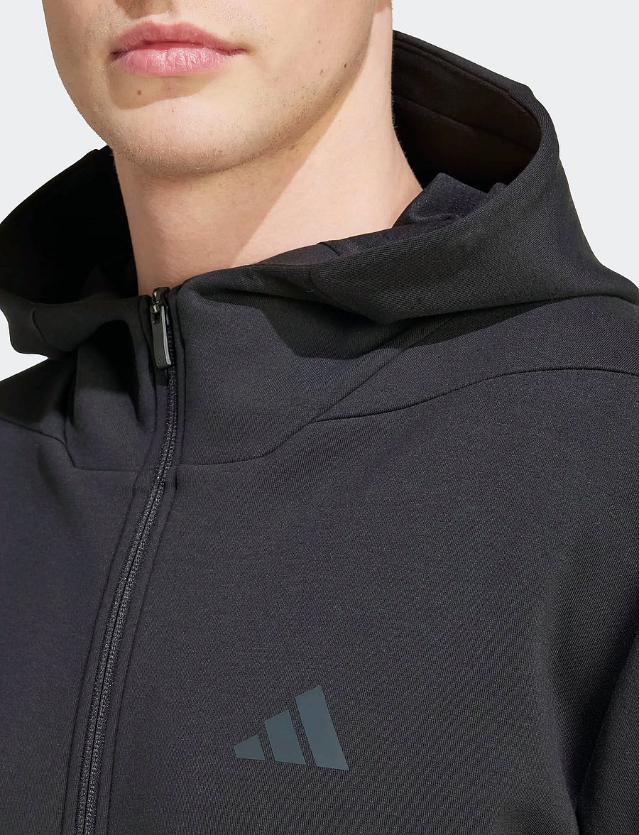 adidas Performance - D4T FULL-ZIP HO - džemperi ar kapuci - black - 4