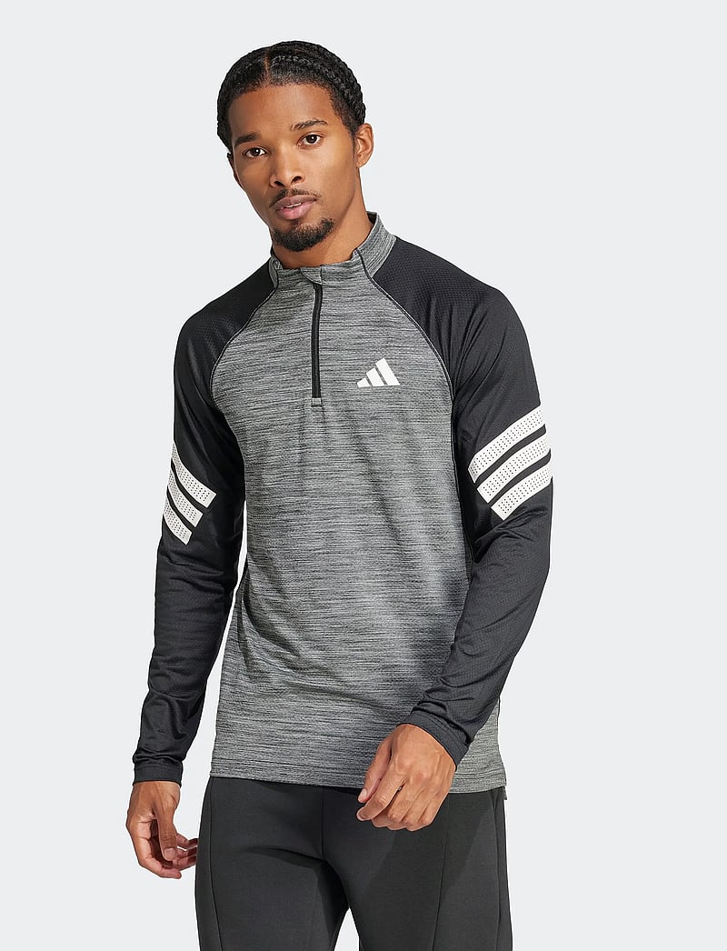 adidas Performance - GYM+ 3S 1/4 ZIP - fleece & midlayer - blckme/white - 0