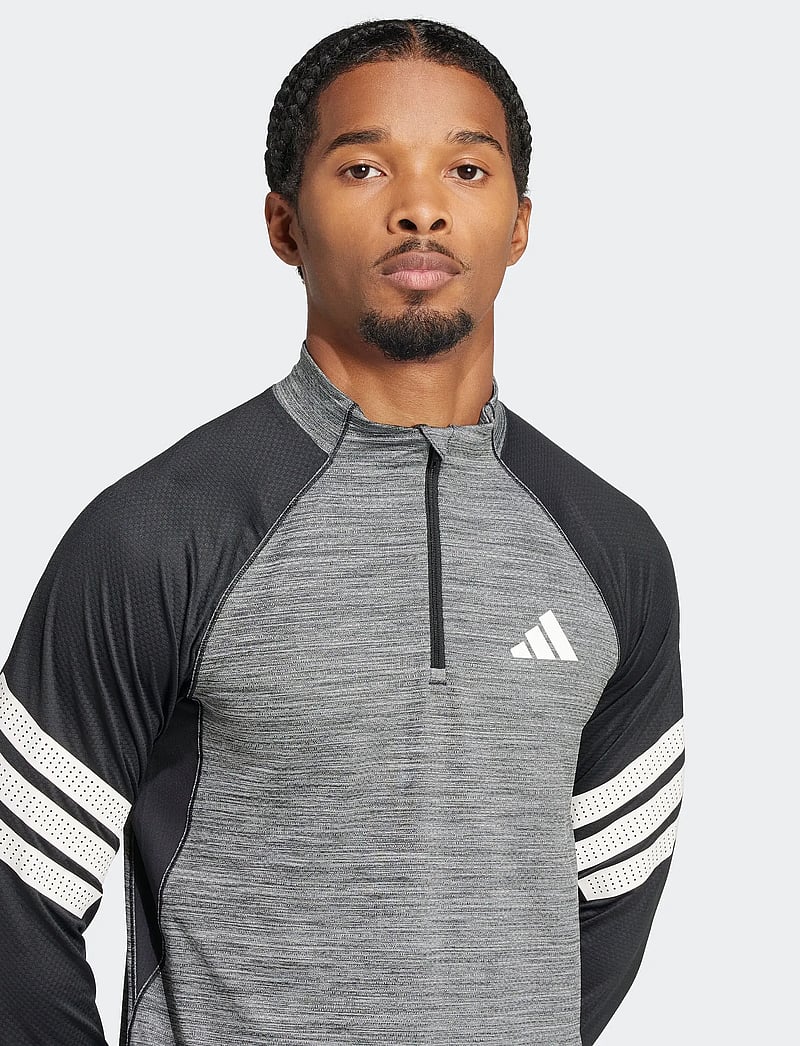 adidas Performance - GYM+ 3S 1/4 ZIP - fleece & midlayer - blckme/white - 5