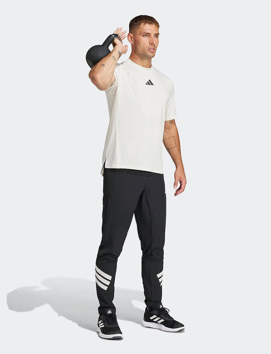 adidas Performance - GYM+ 3S WV PANT - trainingshosen - black/white - 5