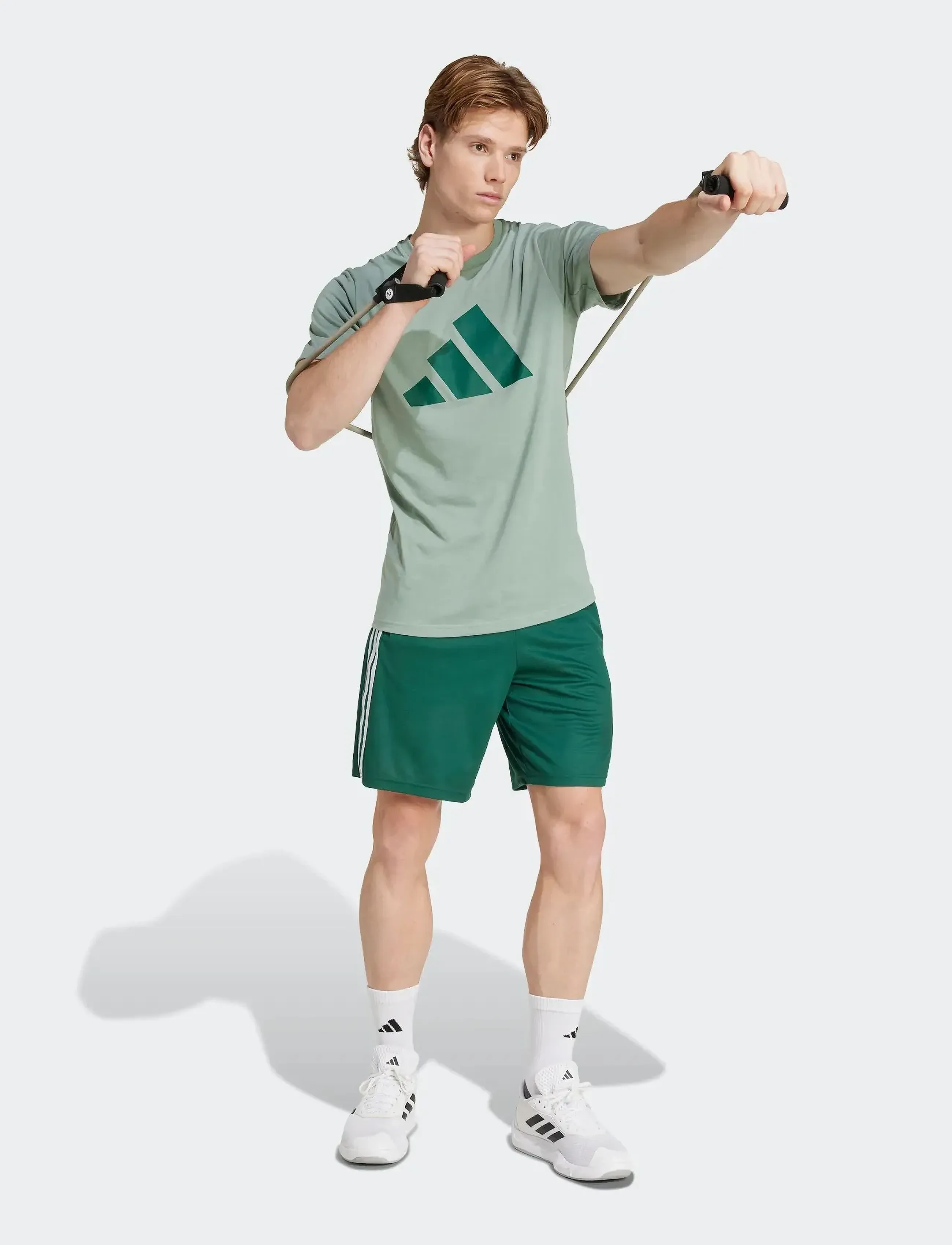adidas Performance - TR-ES PIQ 3SHO - træningsshorts - cgreen/white - 2