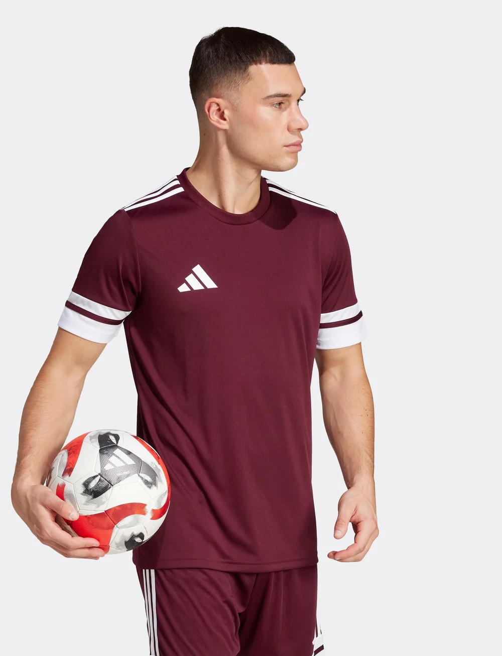 adidas Performance - SQUA25 JSY M - t-shirts - teamar/white - 3