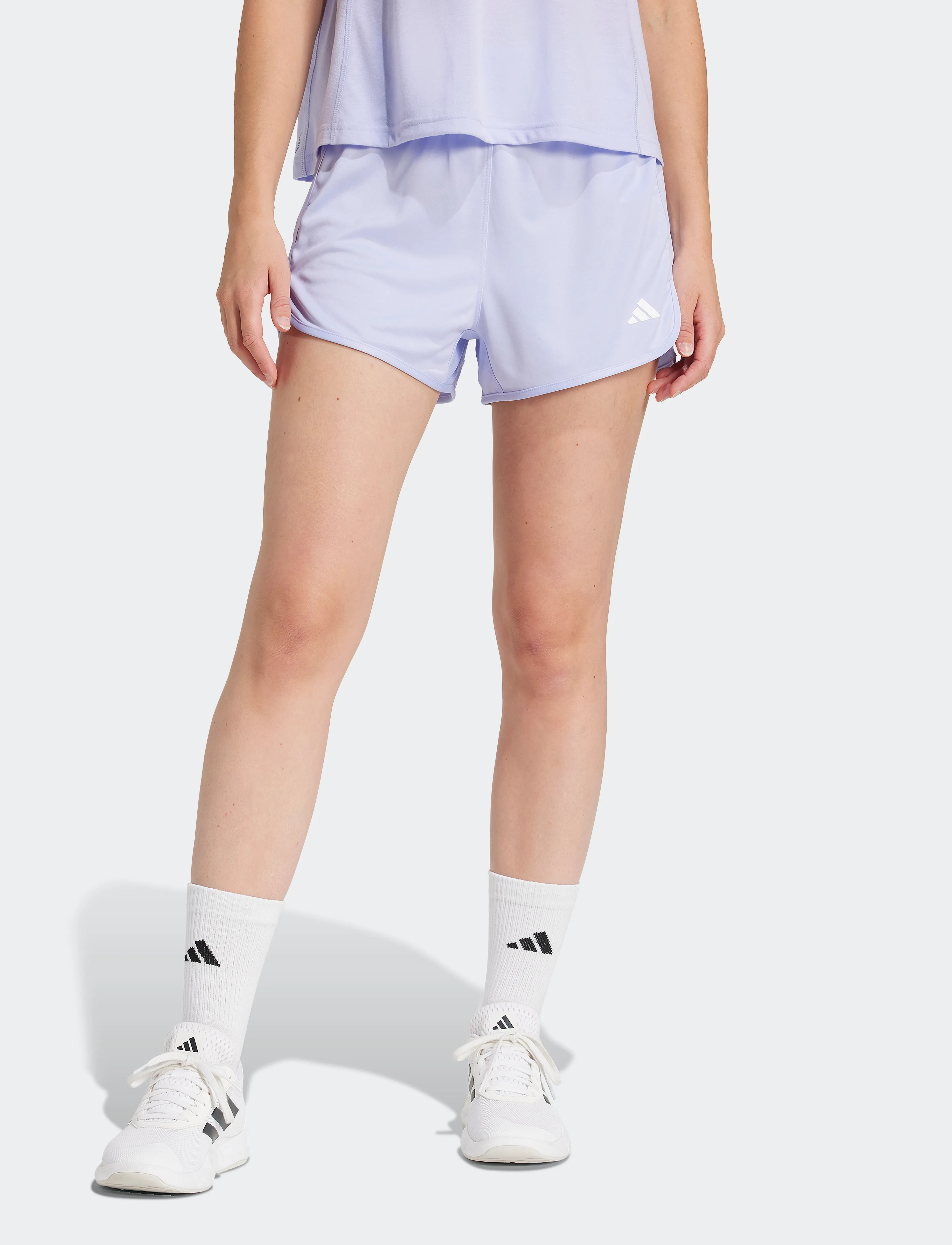 adidas Performance - PACER KNIT HIGH - træningsshorts - vioton/white - 5