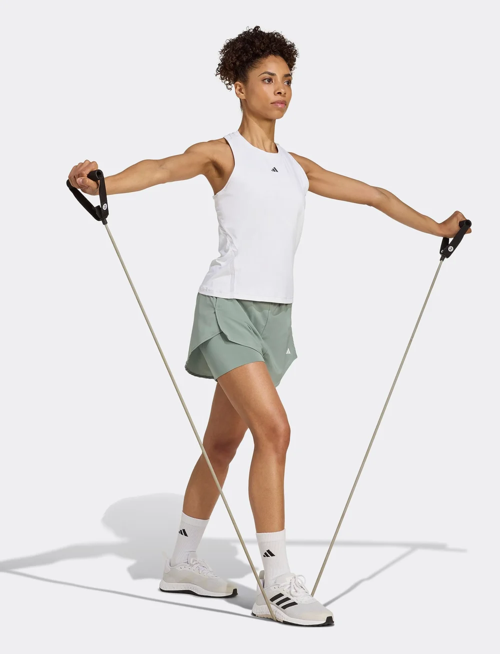 adidas Performance - WTR D4T 2IN1SH - spodenki treningowe - silgrn - 0