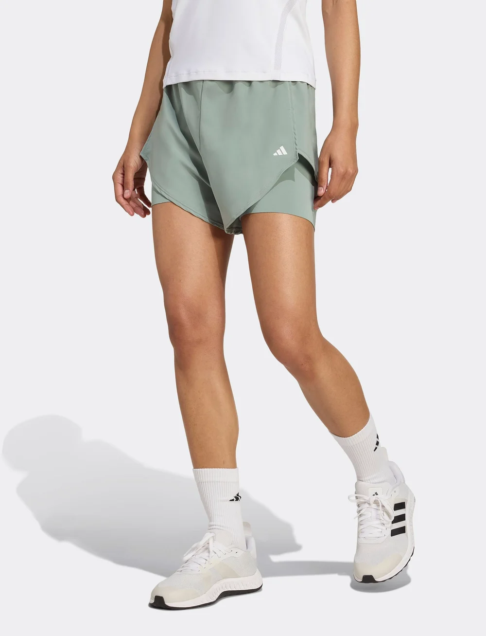 adidas Performance - WTR D4T 2IN1SH - spodenki treningowe - silgrn - 3