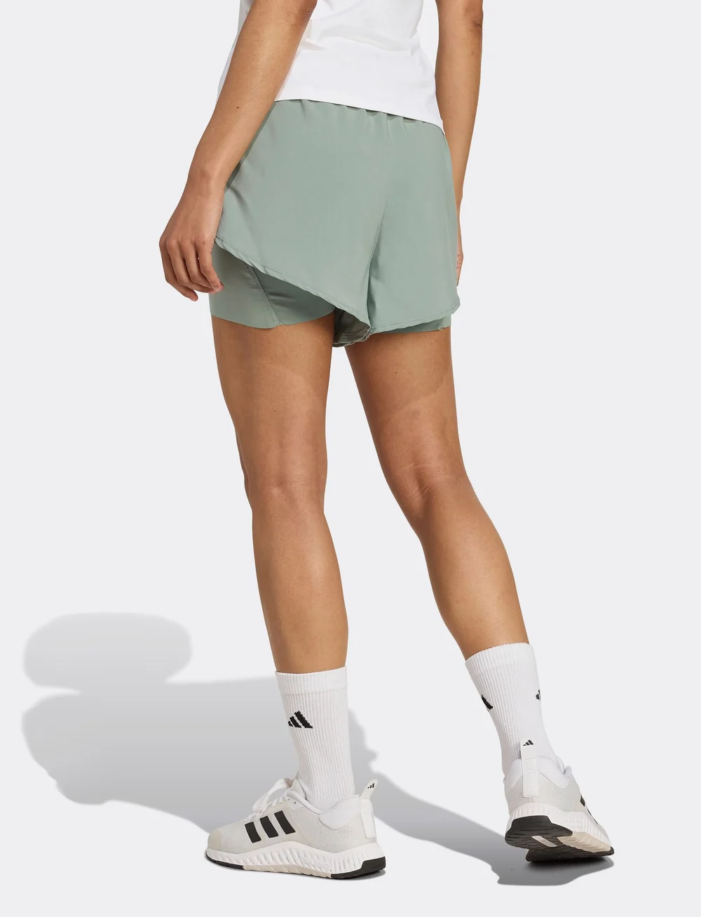 adidas Performance - WTR D4T 2IN1SH - spodenki treningowe - silgrn - 4