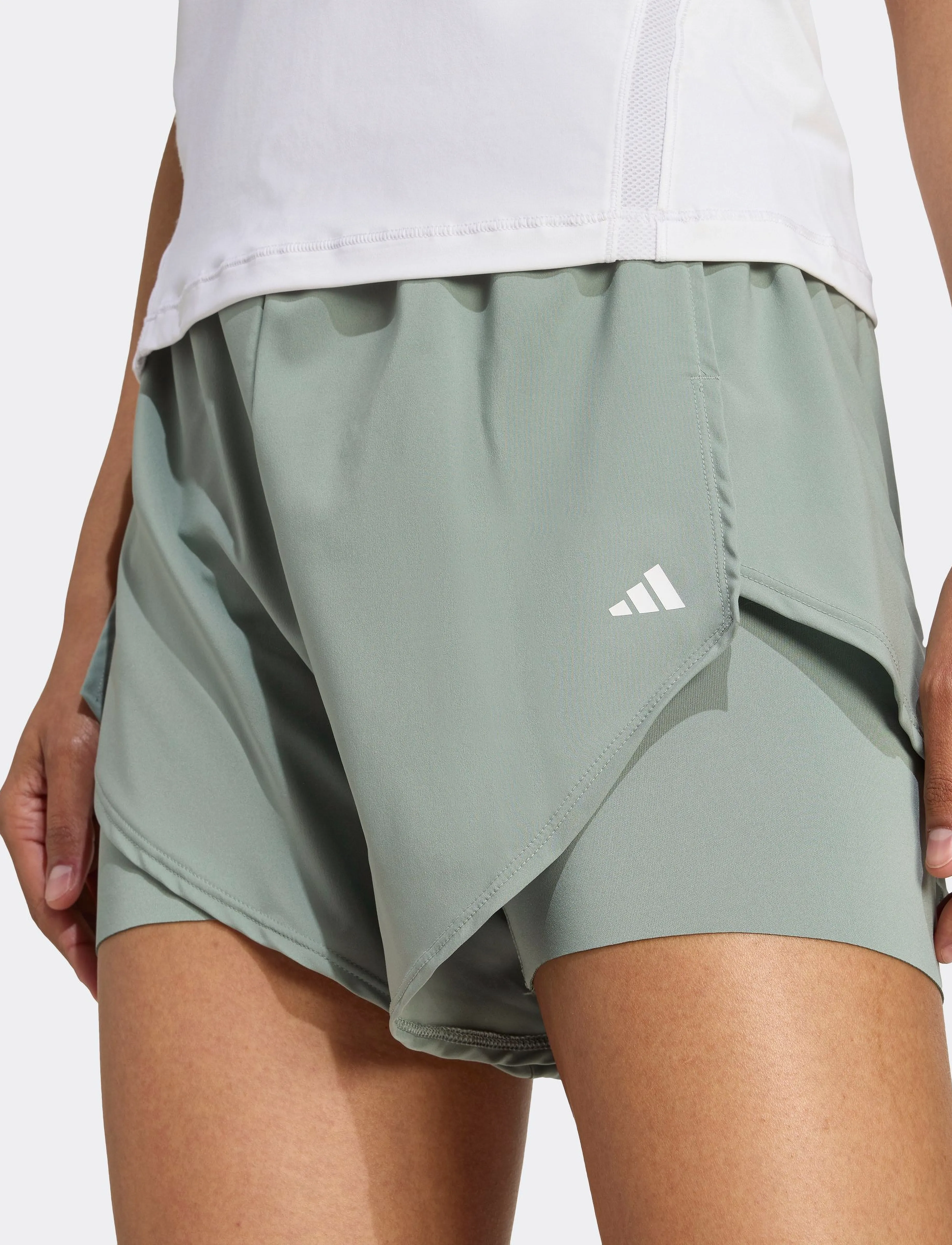 adidas Performance - WTR D4T 2IN1SH - træningsshorts - silgrn - 5