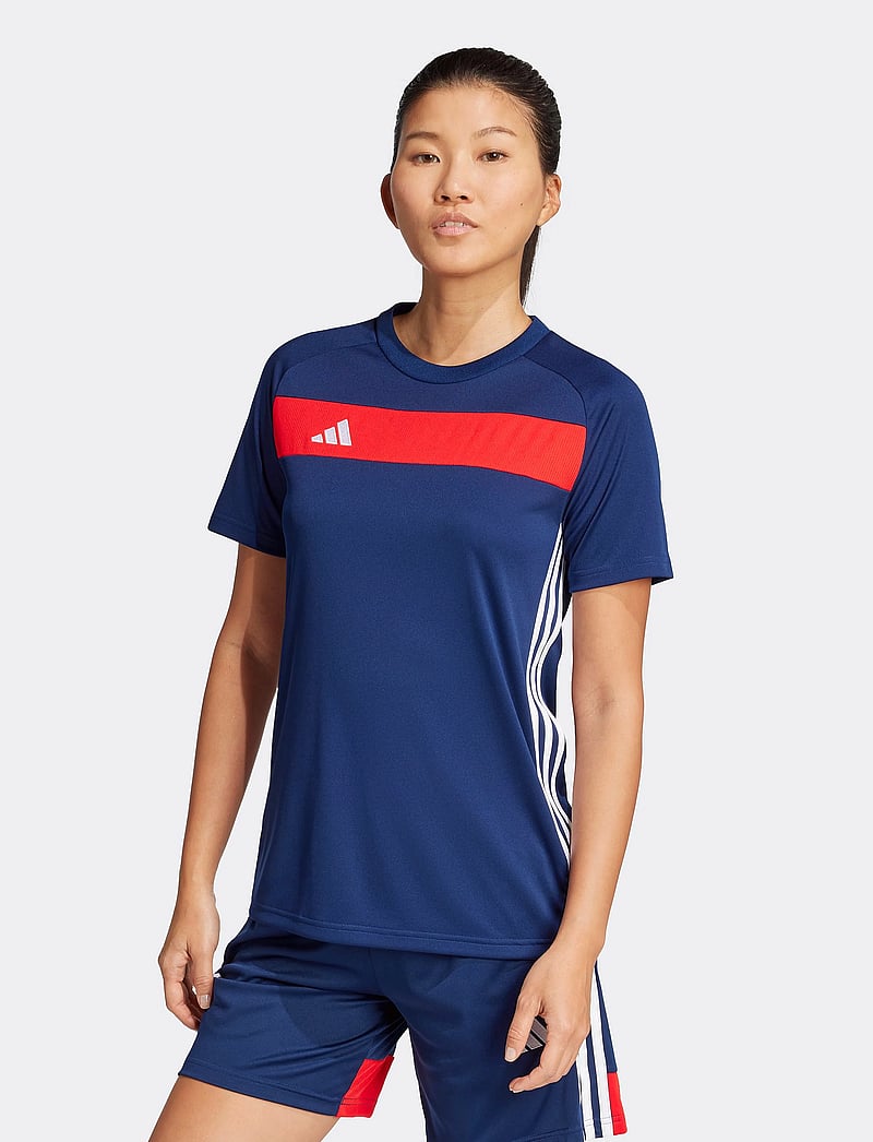 adidas Performance - TIRO ES JSY W - t-shirts - navblu/red - 0