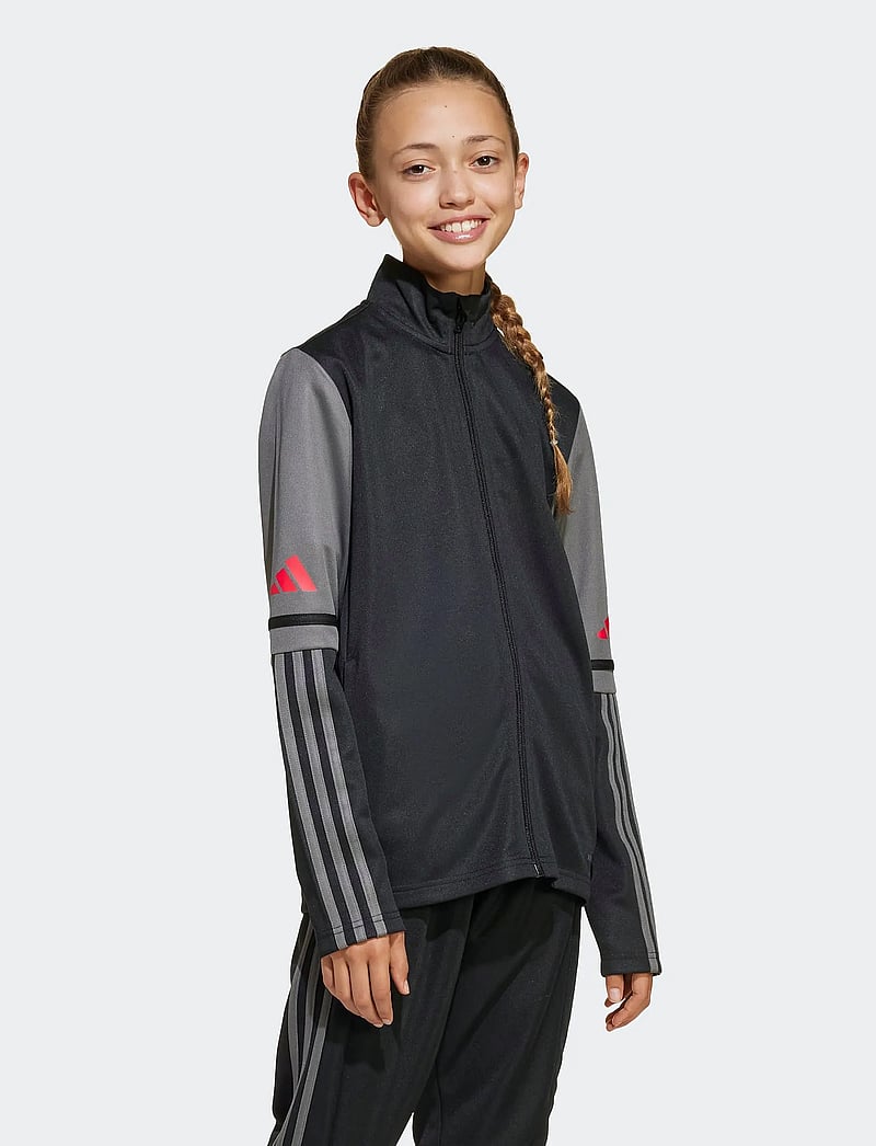 adidas Performance - SQ25 TR JKT Y - sweatshirts - black/tegrfo/purrub - 0