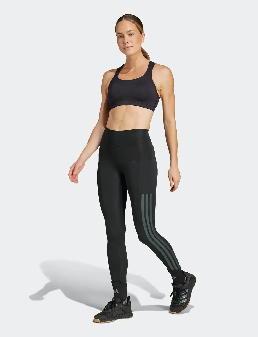 adidas Performance - TLRDIM HS BRA - høy støtte - black - 3