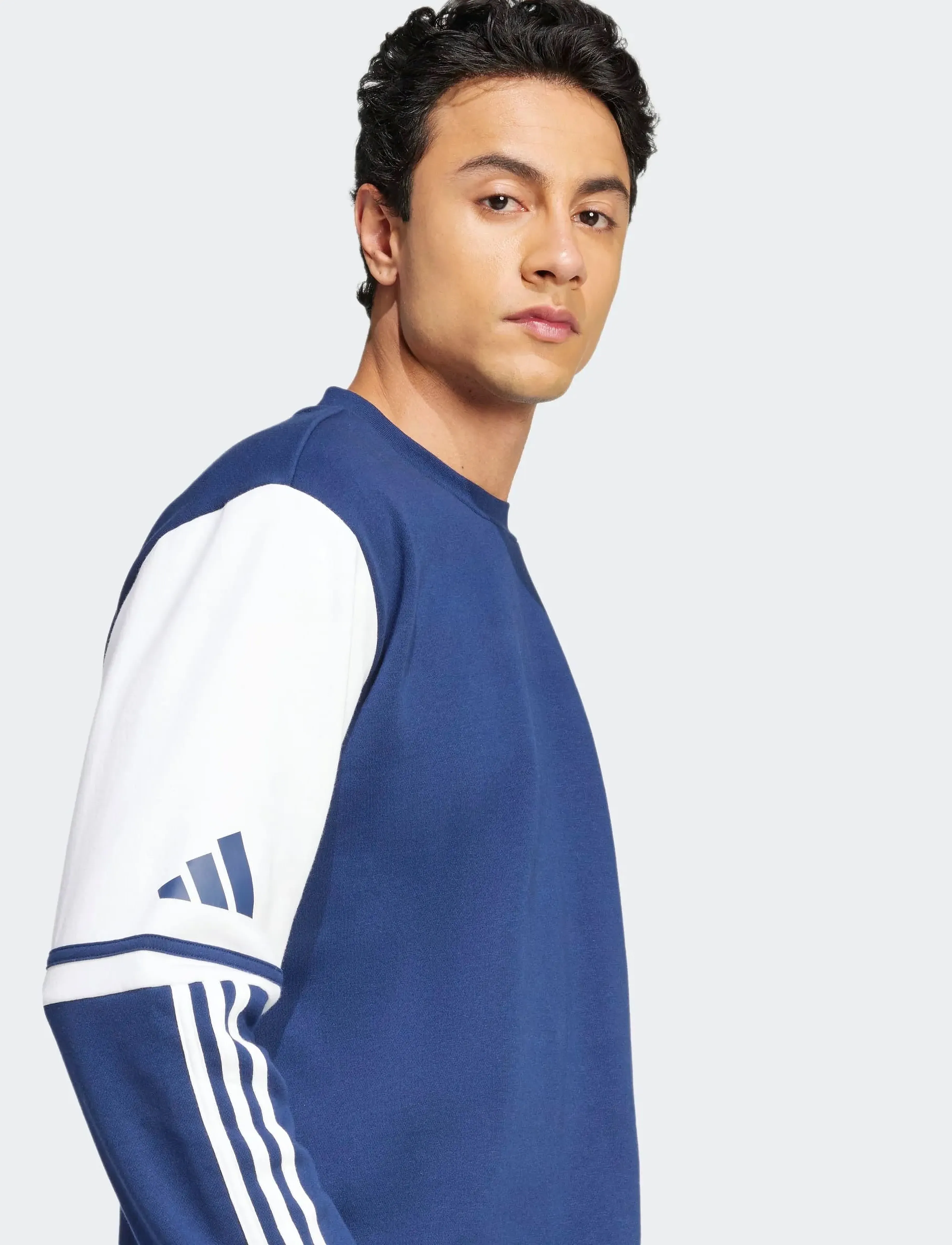 adidas Performance SQ25 SW CREW - Streetstyle - TENABL/WHITE / navy