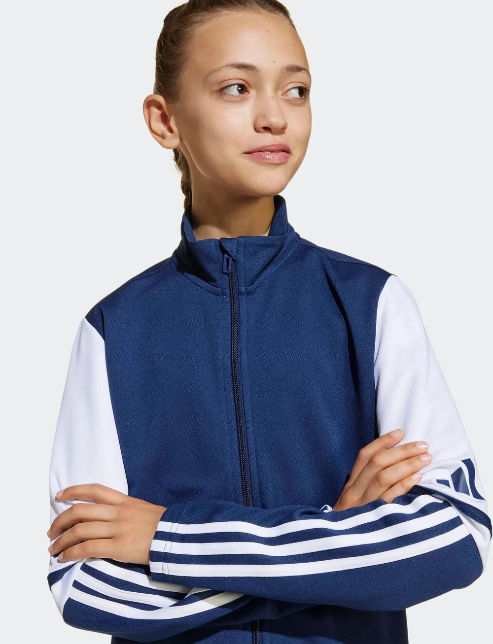 adidas Performance - SQ25 TR JKT Y - sweatshirts - tenabl/white - 2