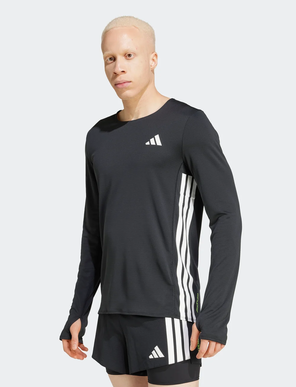 adidas Performance - ADIZERO L TEE M - langarmshirts - black - 0