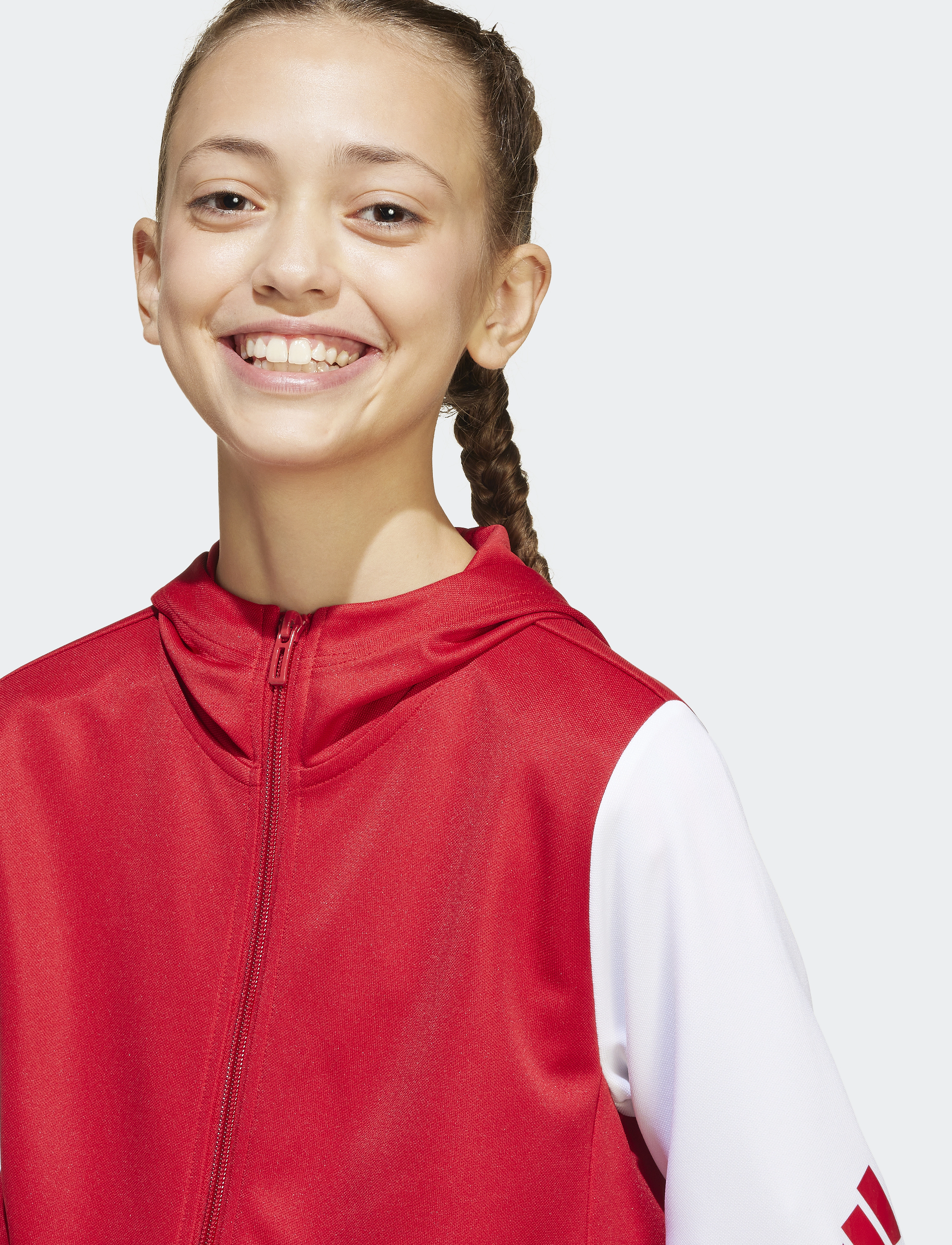 adidas Performance - SQ25 HOOD Y - sweatshirts & hættetrøjer - tepore/white - 2
