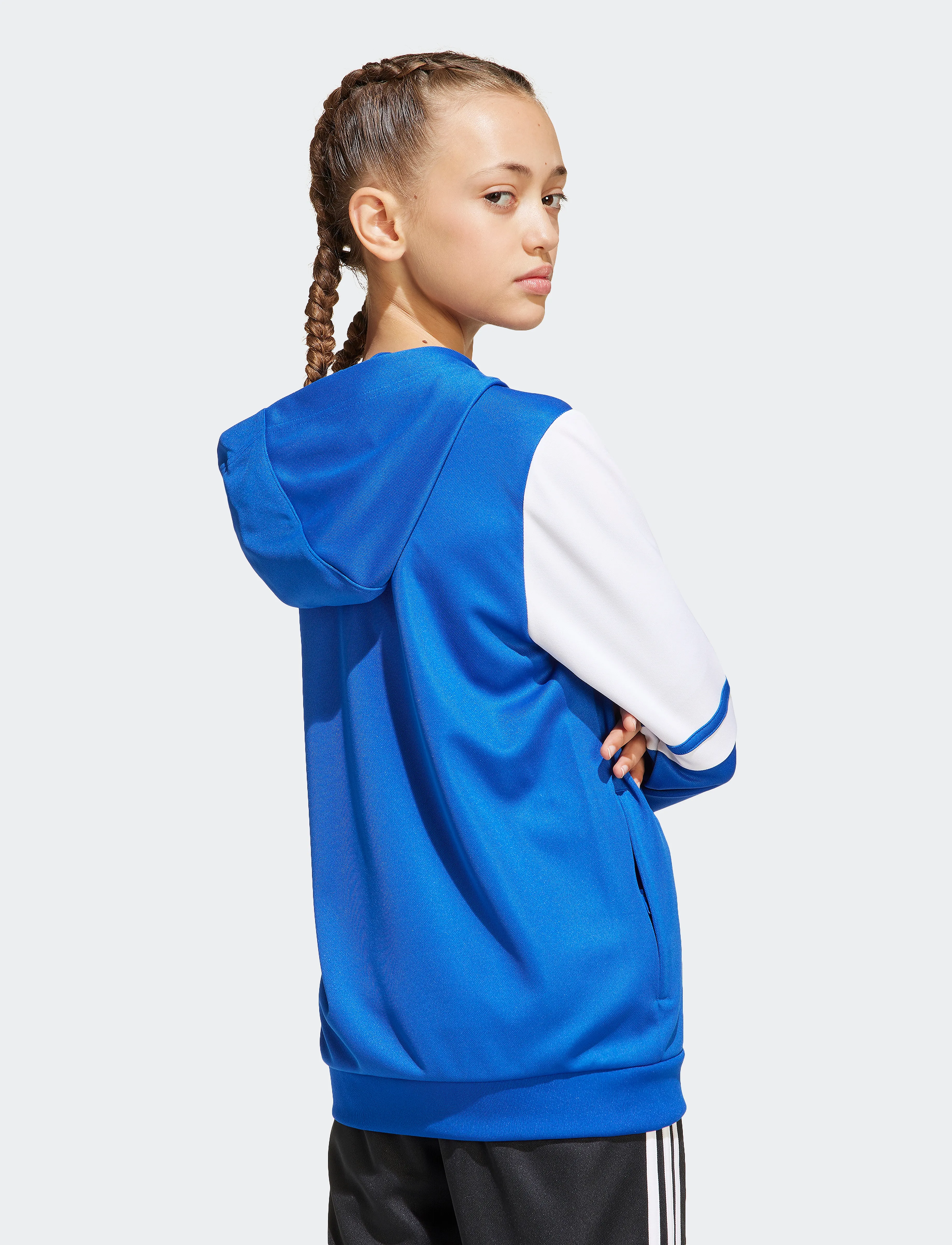 adidas Performance - SQ25 HOOD Y - hættetrøjer - royblu/white - 4