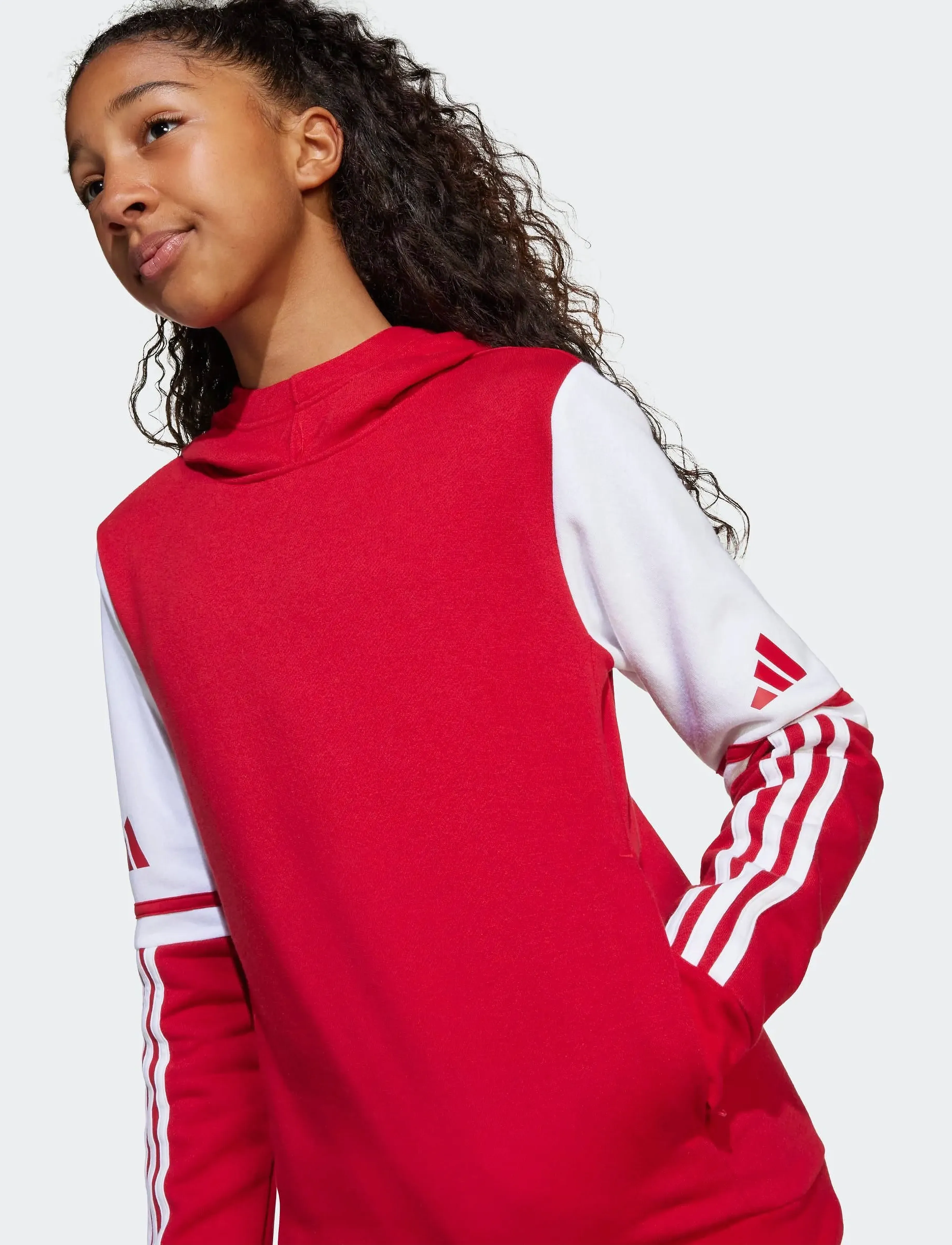 adidas Performance - SQ25 SW HOOD Y - kapuzenpullover - tepore/white - 4