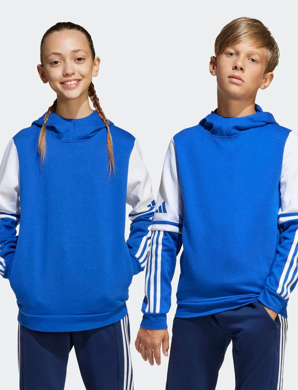 adidas Performance - SQ25 SW HOOD Y - hættetrøjer - royblu/white - 4