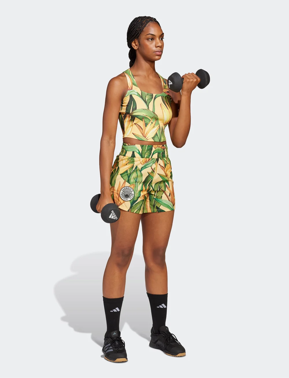 adidas Performance - FARM TRN TANK - crop-tops - semspa/bogold/seflgr - 5