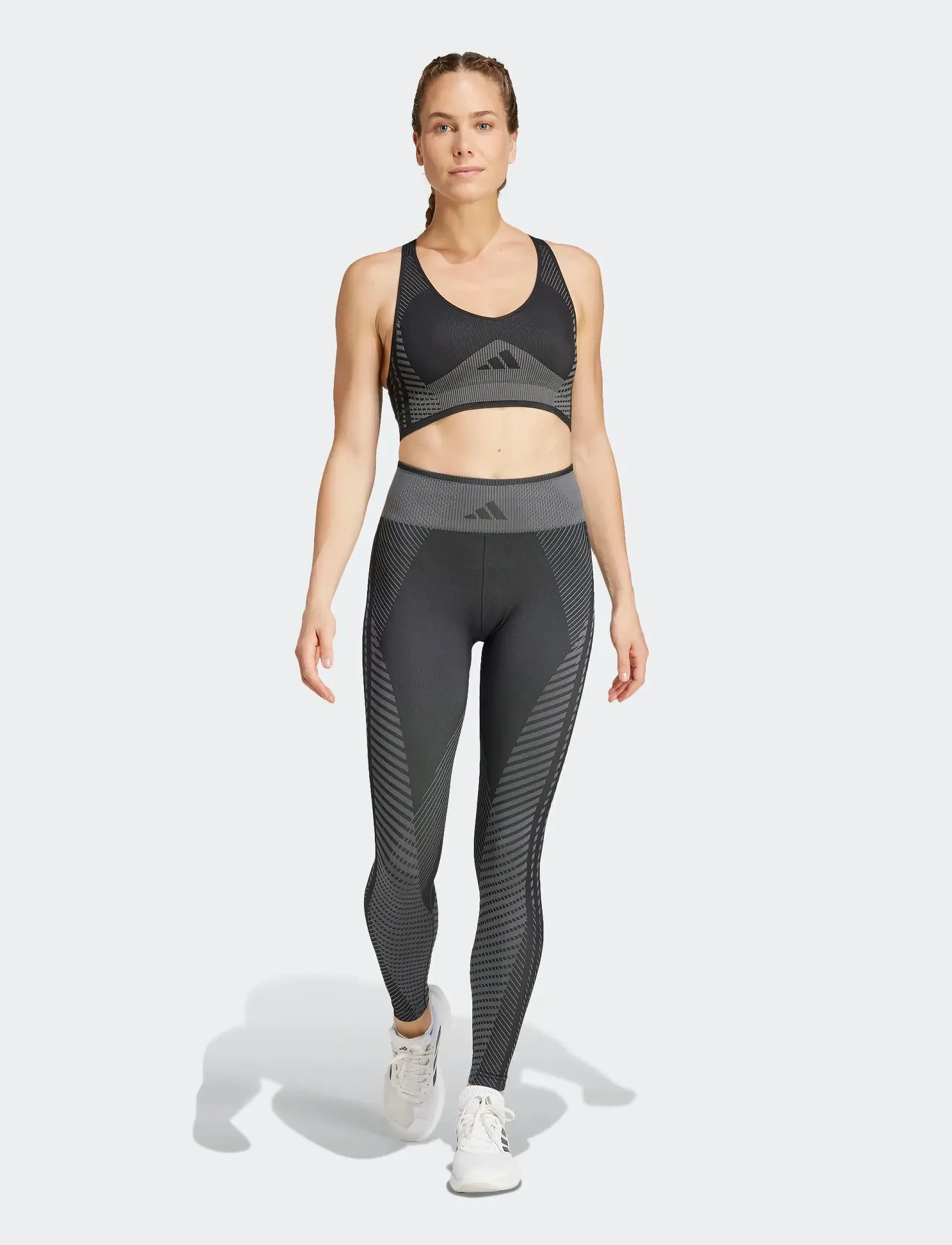 adidas Performance - ARKNT LS BRA - sportinės liemenėlės: lengvai prilaikančios - black/gresix - 4