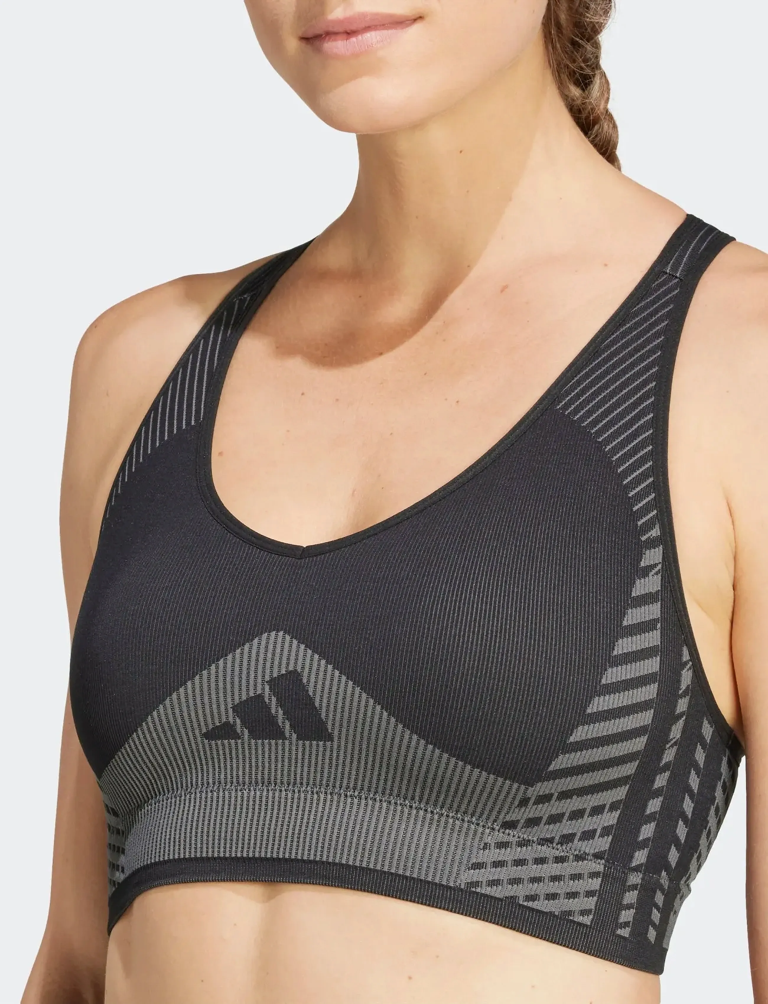 adidas Performance - ARKNT LS BRA - sportinės liemenėlės: lengvai prilaikančios - black/gresix - 5