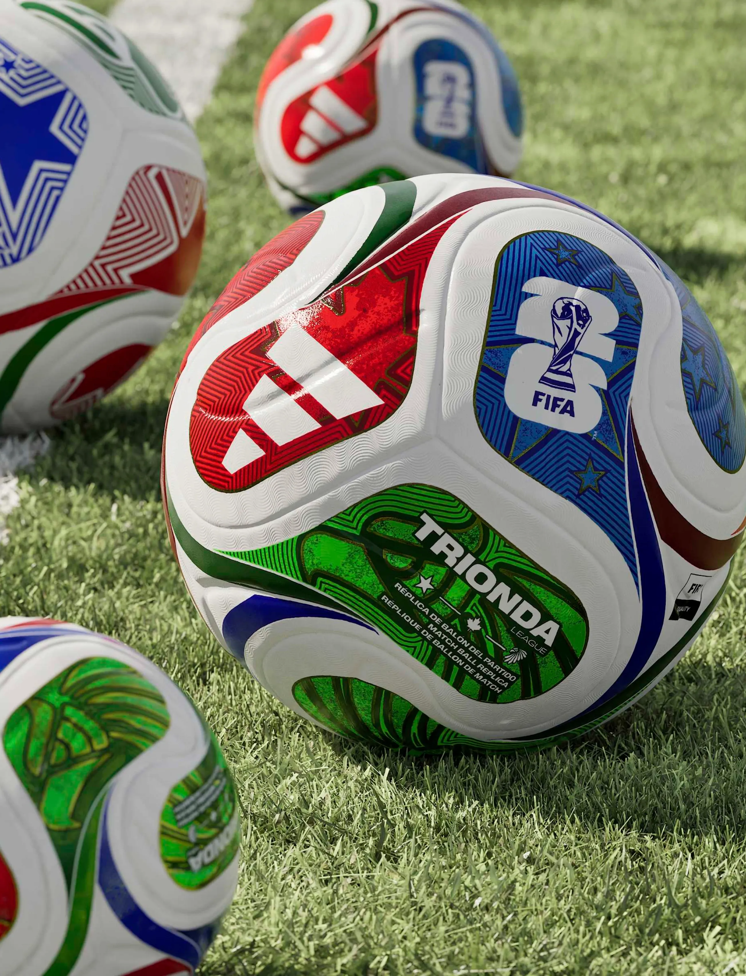 adidas Performance World Cup Lge Football, 5, Multi/patterned, Sport Football Equipment > Sport Football Balls, Herre