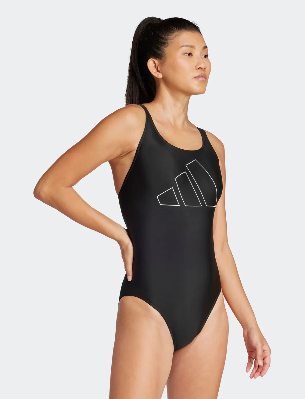 adidas Performance - BIG BARS SUIT - sport-bademode - black/white - 5