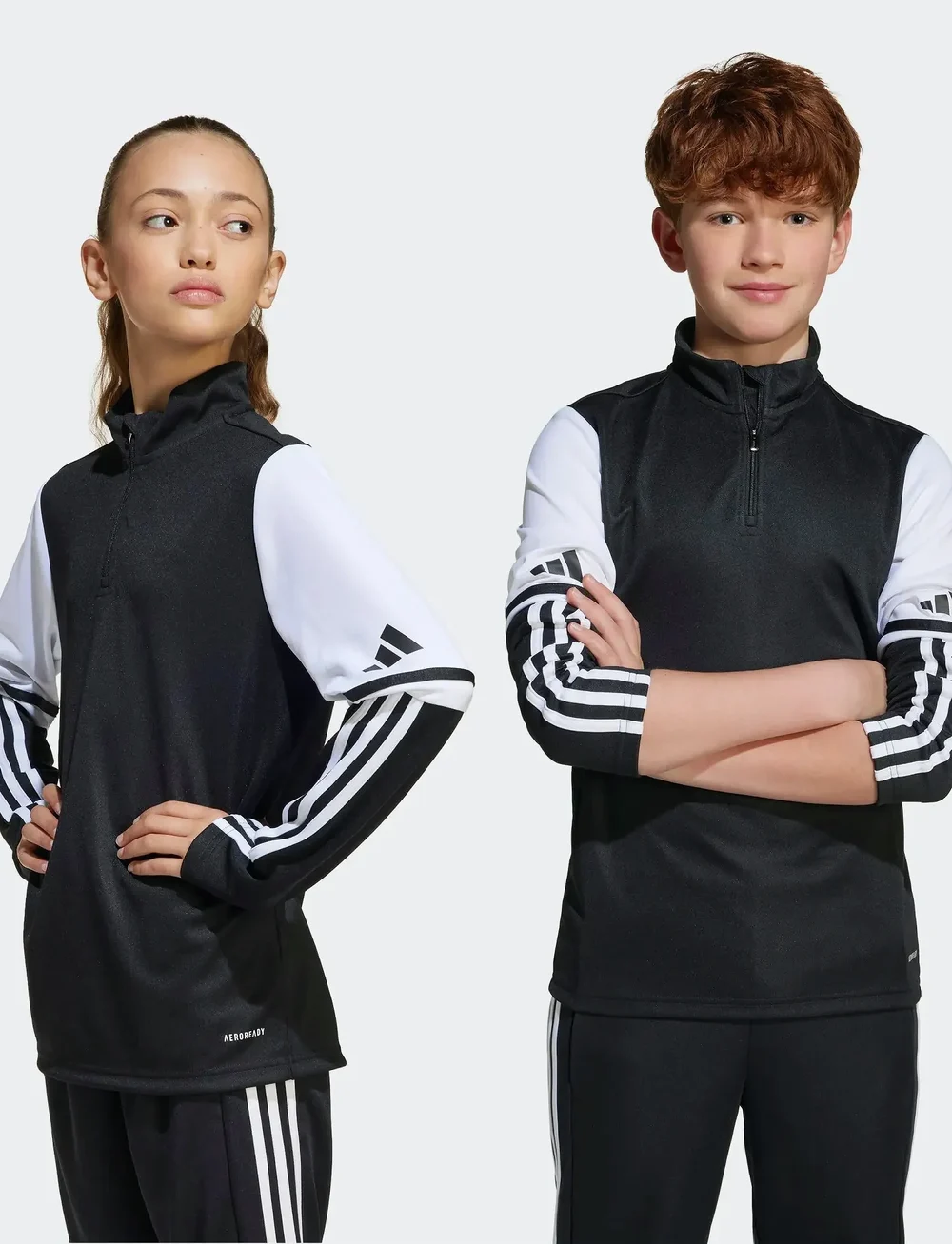 adidas Performance - SQ25 TR TOP Y - sweatshirts - black/white - 3