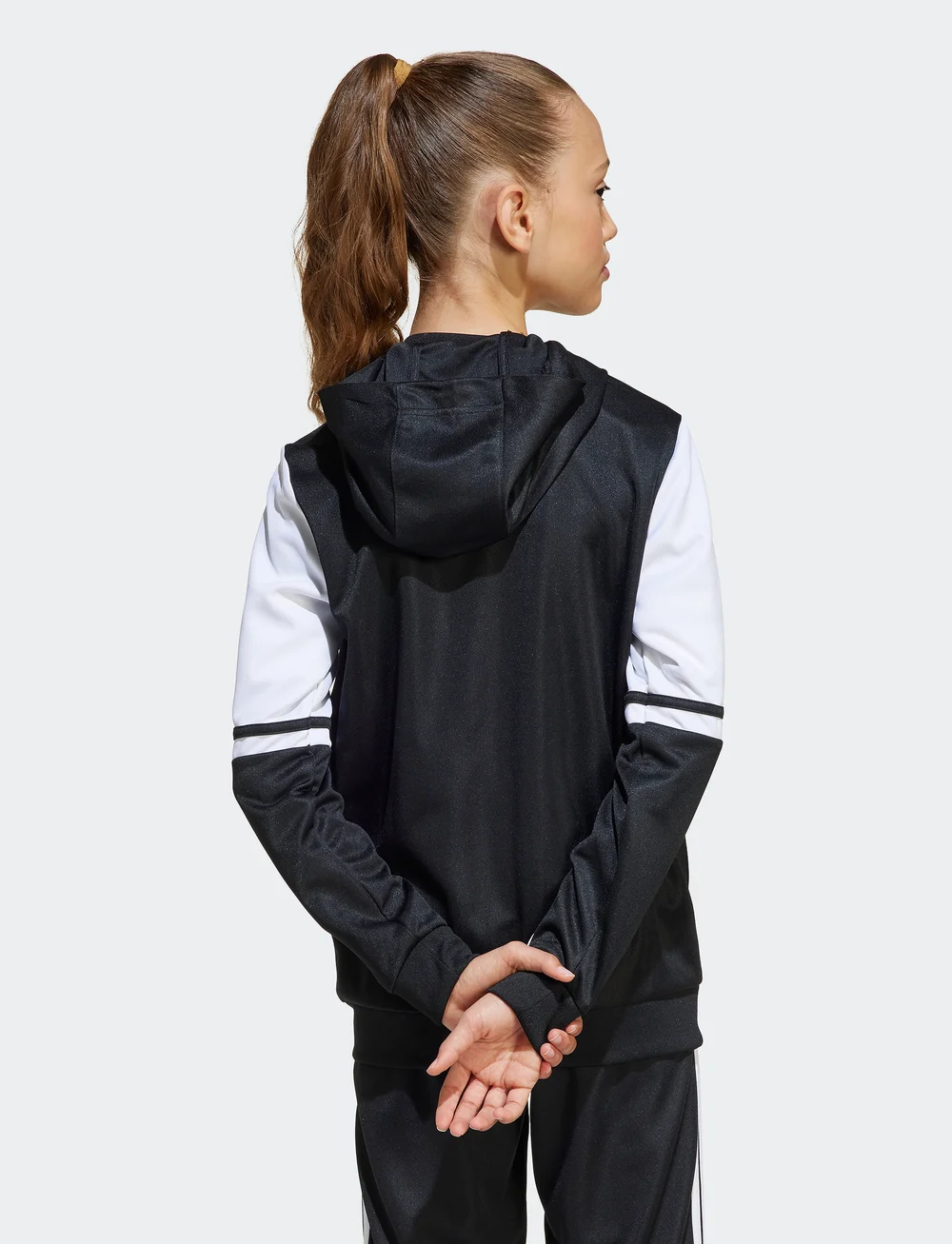 adidas Performance - SQ25 HOOD Y - džemperi ar kapuci - black/white - 3