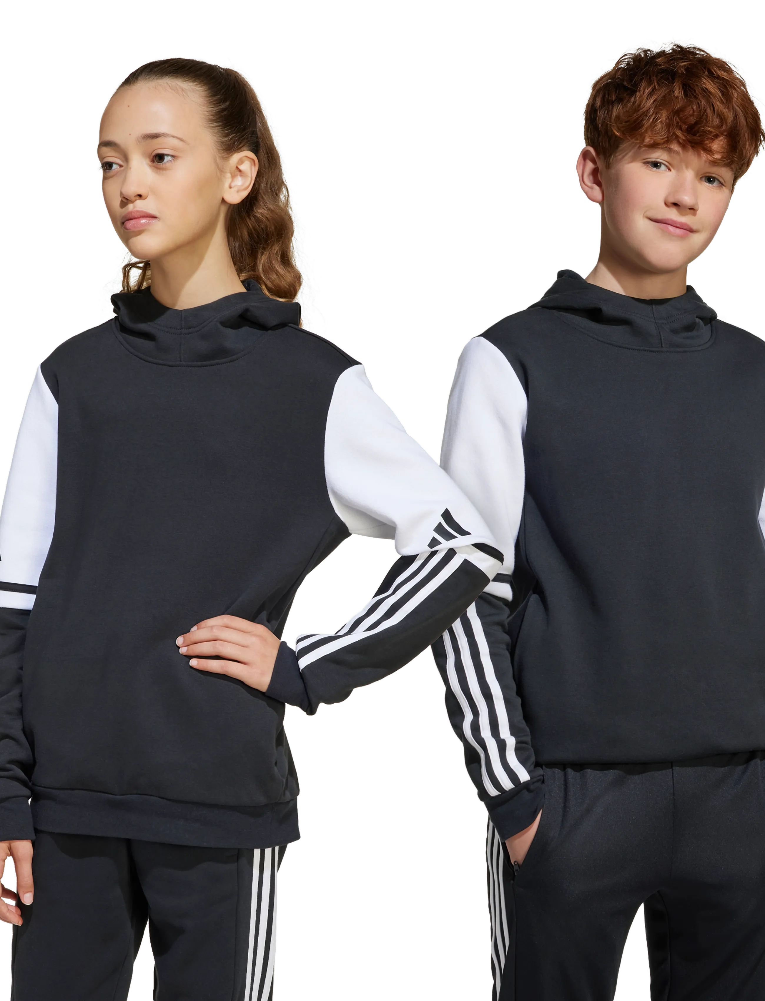 adidas Performance - SQ25 SW HOOD Y - hoodies - black/white - 3